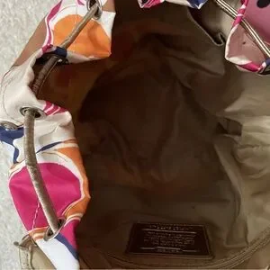 Coach | Bags | Coach Vibrant Tan And Orange Backpack | Poshmark display picture 3